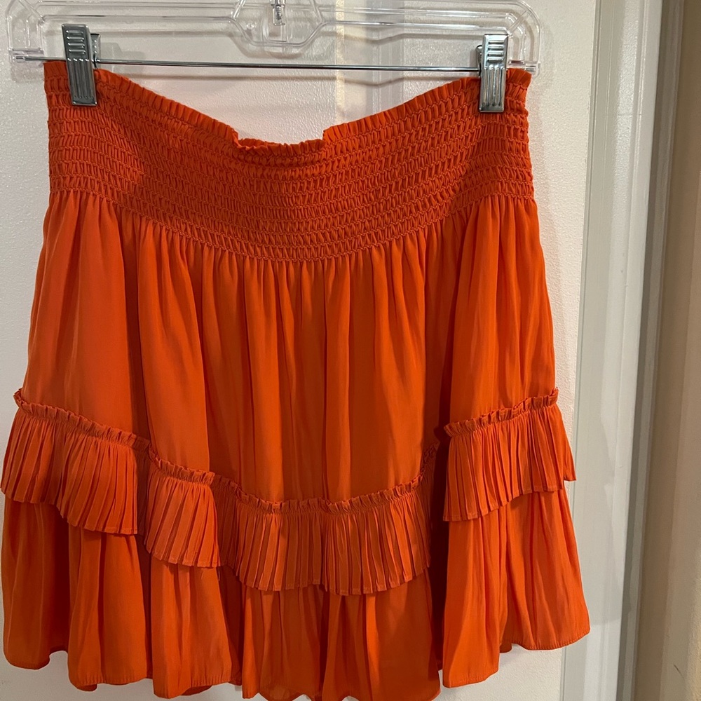 Ramy Brook Vibrant Orange Mini Skirt NWT